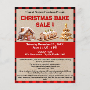 Rustikaler Weihnachtsbackverkaufs-Fundraiser Flyer