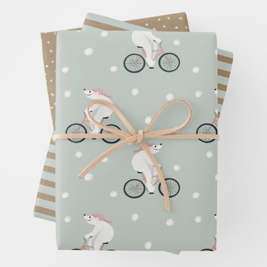 Rustikaler Weihnachtsbär Geschenkpapier Set (Beispiel)