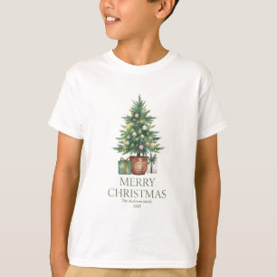 Rustikaler Weihnachtsbaum außerhalb des Fotos T-Shirt