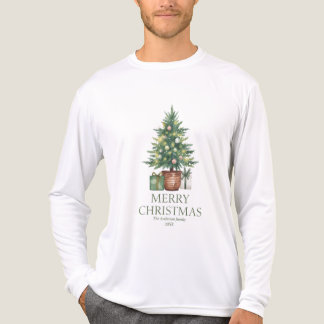 Rustikaler Weihnachtsbaum außerhalb des Fotos Tri-Blend Shirt
