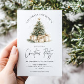 Rustikaler Weihnachtsbaum Einladung