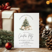 Rustikaler Weihnachtsbaum Einladung
