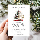 Rustikaler Weihnachtsbaum Einladung