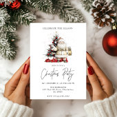 Rustikaler Weihnachtsbaum Einladung