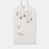 Rustikaler Weihnachtsbaum Geschenkanhänger (Rückseite)