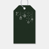 Rustikaler Weihnachtsbaum Geschenkanhänger (Rückseite)