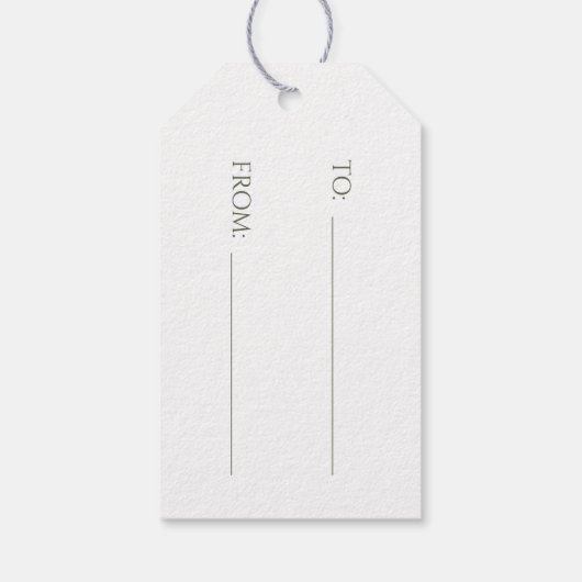 Rustikaler Weihnachtsbaum Geschenkanhänger (Rückseite)