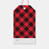 Rustikaler Weihnachtsbaum Geschenkanhänger (Rückseite)