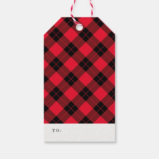 Rustikaler Weihnachtsbaum Geschenkanhänger (Rückseite)