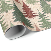 Rustikaler Weihnachtsbaum Geschenkpapier (Rolleneckpunkt)