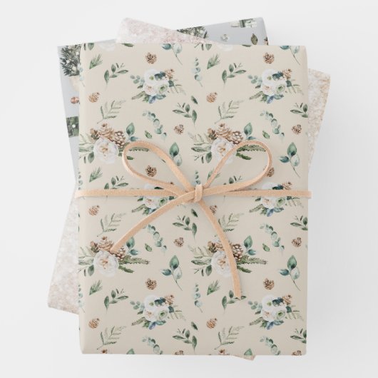 Rustikaler Weihnachtsbaum Geschenkpapier Set (Beispiel)