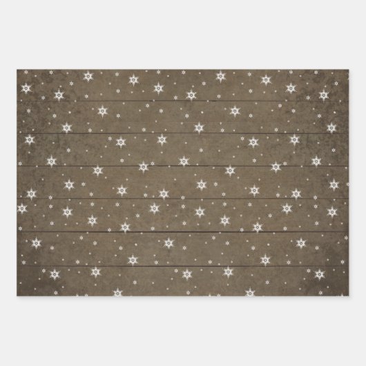 Rustikaler Weihnachtsbaum Lassen Sie ihn Peppermin Geschenkpapier Set (Vorderseite 2)