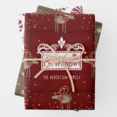 Rustikaler Weihnachtsbaum Lassen Sie ihn Peppermin Geschenkpapier Set (Beispiel)