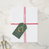 Rustikaler Weihnachtsbaum mit personalisiertem Fot Geschenkanhänger (Mit Garn)