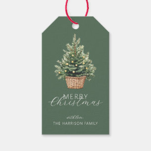 Rustikaler Weihnachtsbaum mit personalisiertem Fot Geschenkanhänger