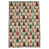 Rustikaler Weihnachtsbaum Mittlere Geschenktüte (Rückseite)