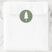 Rustikaler Weihnachtsbaum Runder Aufkleber (Tasche)