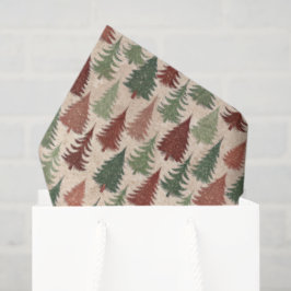 Rustikaler Weihnachtsbaum Seidenpapier
