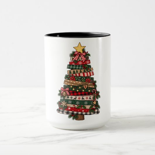 Rustikaler Weihnachtsbaum Tasse (Zentrum)