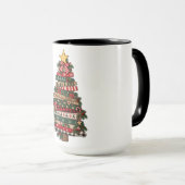 Rustikaler Weihnachtsbaum Tasse (VorderseiteRechts)