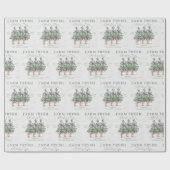 Rustikaler Weihnachtsbaumernhofssaal Geschenkpapier (Flach)