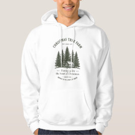 Rustikaler Weihnachtsbaumfarm-Familienhoodie Hoodie