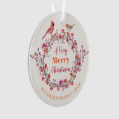Rustikaler Weihnachtsbaumkranz Ornament (Vorderseite)