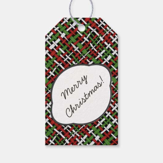 Rustikaler Weihnachtsbummel mit Text-Gruß Geschenkanhänger (Vorderseite)