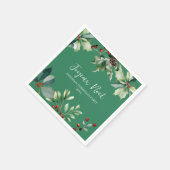 Rustikaler Weihnachtsfeier-Teller Serviette (Ecke)