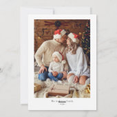 Rustikaler Weihnachtsfest Feiertagskarte (Rückseite)