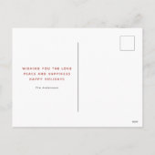 Rustikaler Weihnachtsfest Feiertagspostkarte (Rückseite)