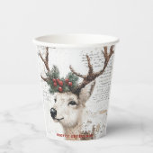 Rustikaler Weihnachtsfest Pappbecher (Vorderseite)