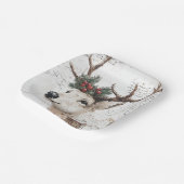 Rustikaler Weihnachtsfest Pappteller (Gewinkelt)