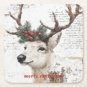 Rustikaler Weihnachtsfest Rechteckiger Pappuntersetzer (Vorderseite)