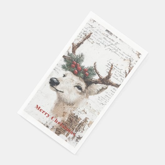 Rustikaler Weihnachtsfest Serviette (Ecke)