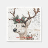 Rustikaler Weihnachtsfest Serviette (Vorderseite)