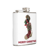 Rustikaler Weihnachtsgebäck Vinyl Wrapped Flask Flachmann (Rechts)