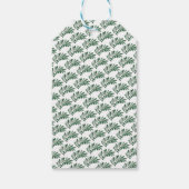 Rustikaler Weihnachtsgrün Urlaub Geschenkanhänger (Rückseite)