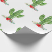 Rustikaler Weihnachtskaktus Blumenurlaub Geschenkpapier (Ecke)