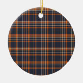 Rustikaler Weihnachtskariert Keramik Ornament (Vorne)