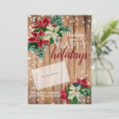 Rustikaler Weihnachtskarten-Inhaber Feiertagskarte (Stehend Vorderseite)