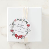 Rustikaler Weihnachtskranz als Weihnachtsgeschenk Geschenkanhänger (Beispiel)