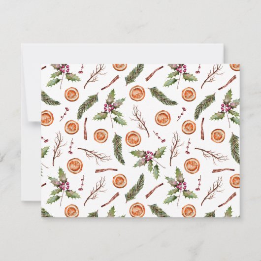 Rustikaler Weihnachtskranz Mitteilungskarte (Rückseite)