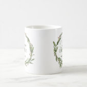 Rustikaler Weihnachtskranz Personalisiert Kaffeetasse (Mittel)