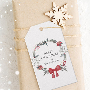 Rustikaler Weihnachtskranz Urlaub Geschenkanhänger