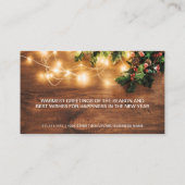 Rustikaler Weihnachtslandschaftswunsch für Firmenm Visitenkarte (Rückseite)