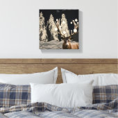 Rustikaler Weihnachtsmann Canvas Print Décor Leinwanddruck (Insitu (Schlafzimmer))