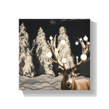 Rustikaler Weihnachtsmann Canvas Print Décor