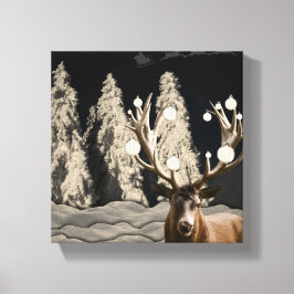 Rustikaler Weihnachtsmann Canvas Print Décor Leinwanddruck