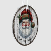 Rustikaler Weihnachtsmann-Schmuck Ornament (Vorderseite)